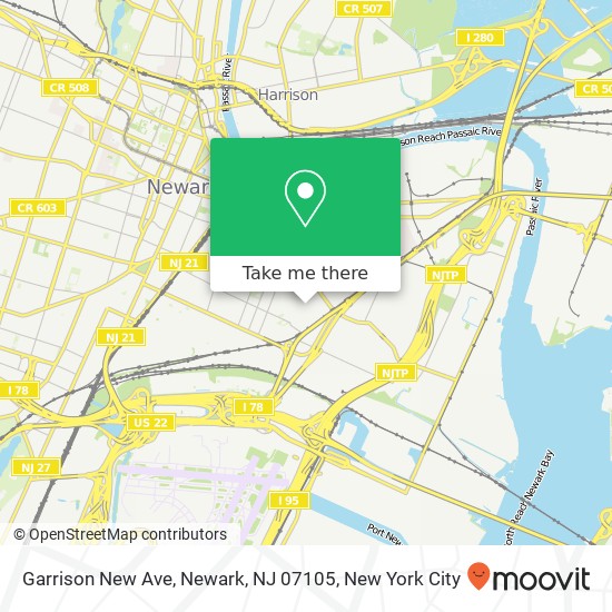 Garrison New Ave, Newark, NJ 07105 map