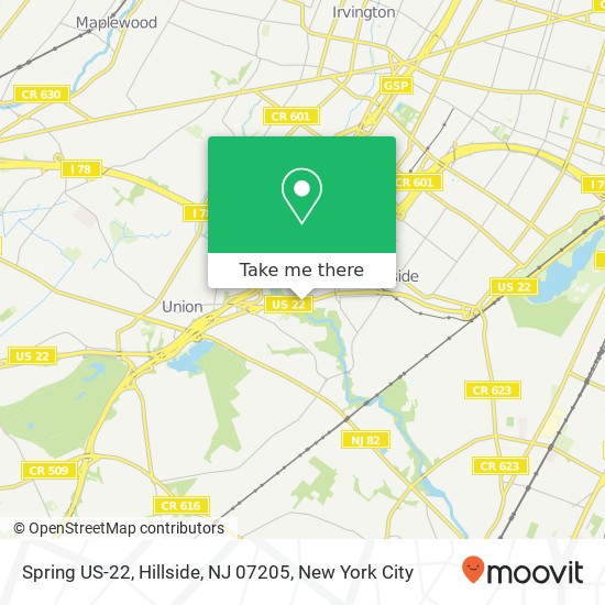 Spring US-22, Hillside, NJ 07205 map