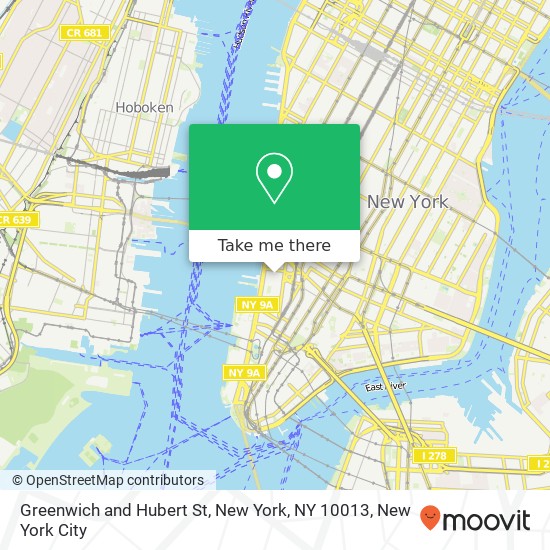 Mapa de Greenwich and Hubert St, New York, NY 10013