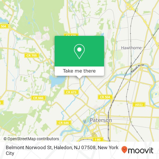 Mapa de Belmont Norwood St, Haledon, NJ 07508