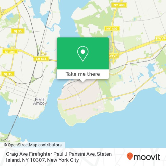 Craig Ave Firefighter Paul J Pansini Ave, Staten Island, NY 10307 map