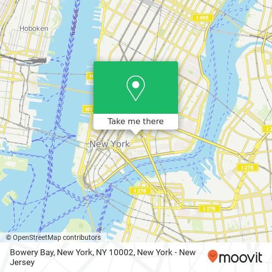 Bowery Bay, New York, NY 10002 map