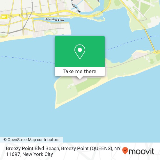 Mapa de Breezy Point Blvd Beach, Breezy Point (QUEENS), NY 11697