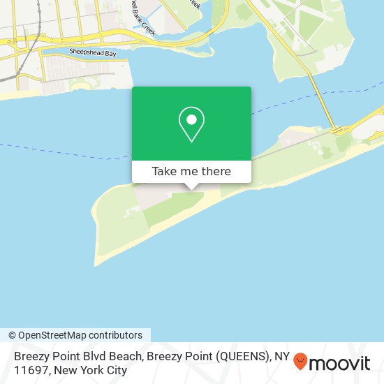 Mapa de Breezy Point Blvd Beach, Breezy Point (QUEENS), NY 11697