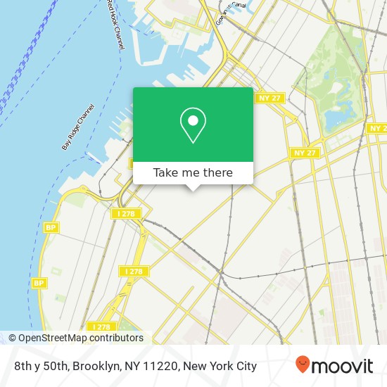 Mapa de 8th y 50th, Brooklyn, NY 11220