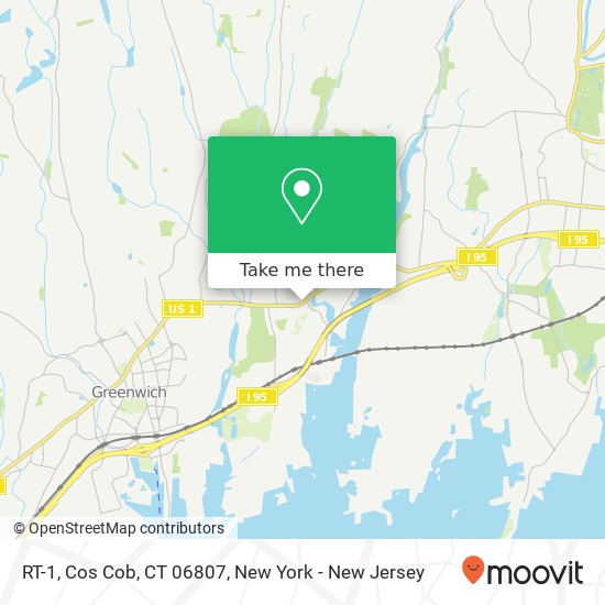 Mapa de RT-1, Cos Cob, CT 06807