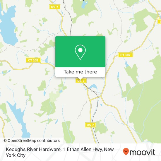 Mapa de Keough's River Hardware, 1 Ethan Allen Hwy