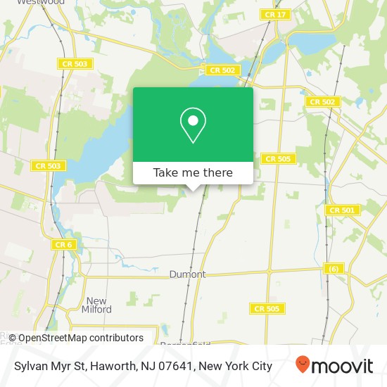 Sylvan Myr St, Haworth, NJ 07641 map