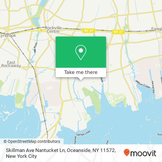 Mapa de Skillman Ave Nantucket Ln, Oceanside, NY 11572