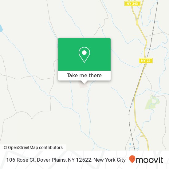 Mapa de 106 Rose Ct, Dover Plains, NY 12522