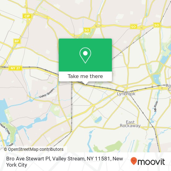 Mapa de Bro Ave Stewart Pl, Valley Stream, NY 11581