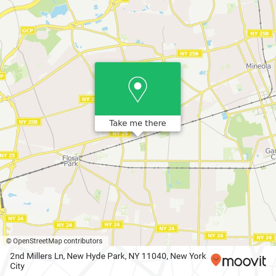 Mapa de 2nd Millers Ln, New Hyde Park, NY 11040