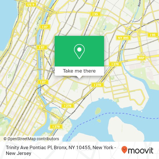 Trinity Ave Pontiac Pl, Bronx, NY 10455 map