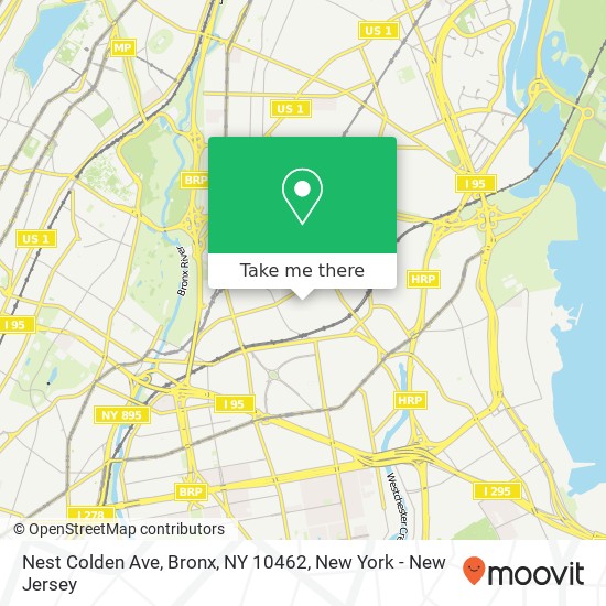 Mapa de Nest Colden Ave, Bronx, NY 10462
