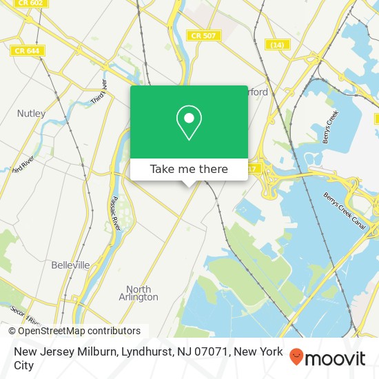 New Jersey Milburn, Lyndhurst, NJ 07071 map