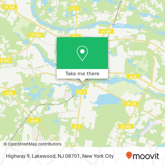 Mapa de Highway 9, Lakewood, NJ 08701