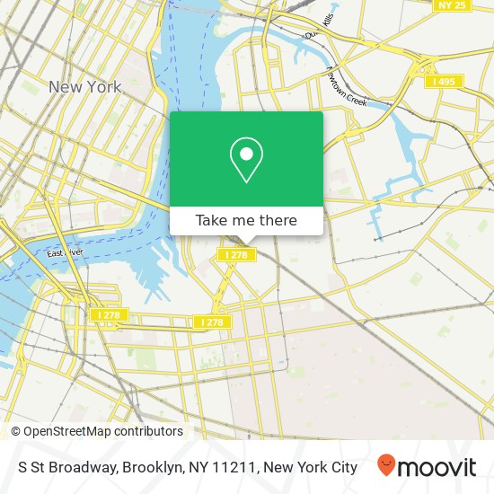 Mapa de S St Broadway, Brooklyn, NY 11211