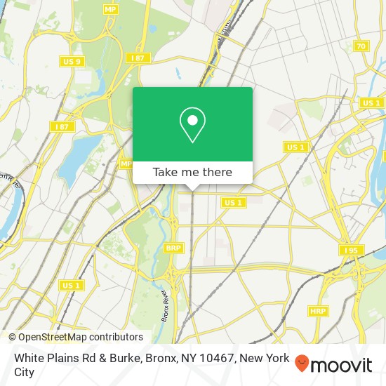 Mapa de White Plains Rd & Burke, Bronx, NY 10467