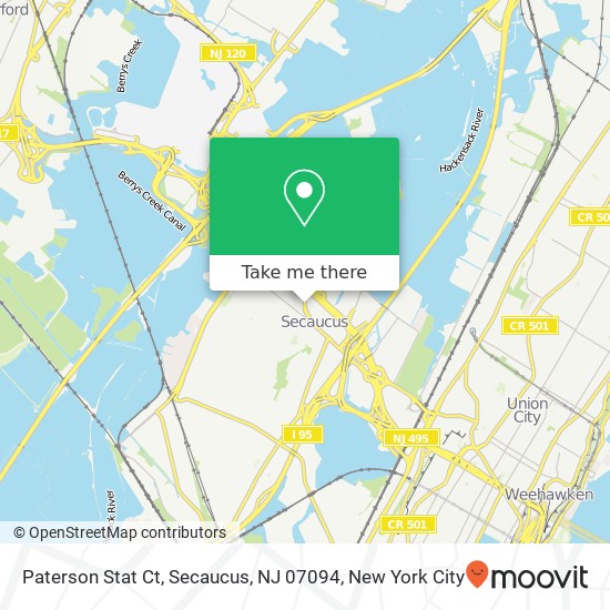 Mapa de Paterson Stat Ct, Secaucus, NJ 07094