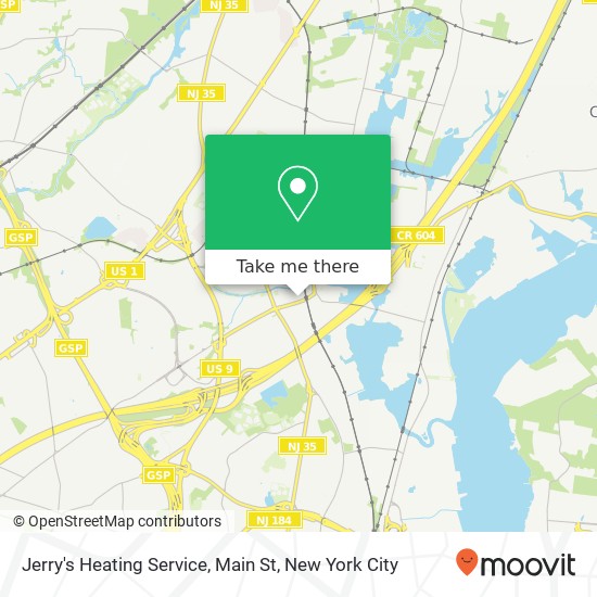 Jerry's Heating Service, Main St map