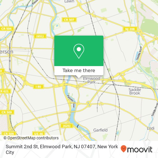 Mapa de Summit 2nd St, Elmwood Park, NJ 07407