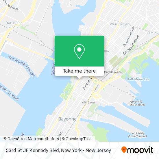 53rd St JF Kennedy Blvd map