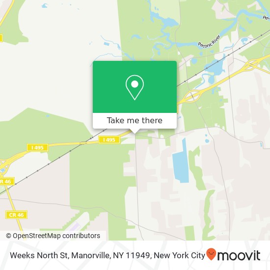 Mapa de Weeks North St, Manorville, NY 11949