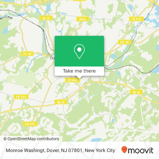 Monroe Washingt, Dover, NJ 07801 map