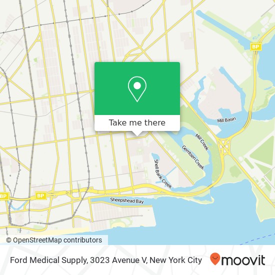 Ford Medical Supply, 3023 Avenue V map