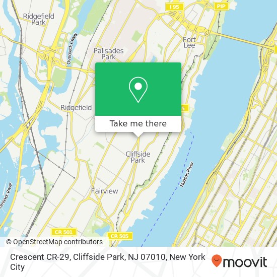 Crescent CR-29, Cliffside Park, NJ 07010 map