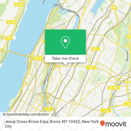 Jesup Cross Bronx Expy, Bronx, NY 10452 map