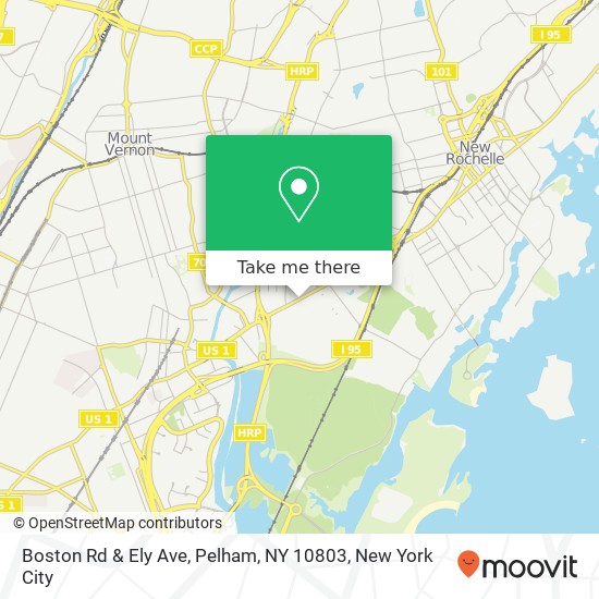 Boston Rd & Ely Ave, Pelham, NY 10803 map