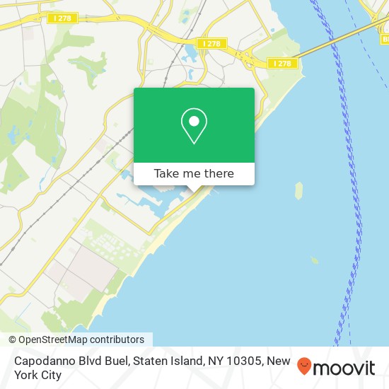 Mapa de Capodanno Blvd Buel, Staten Island, NY 10305