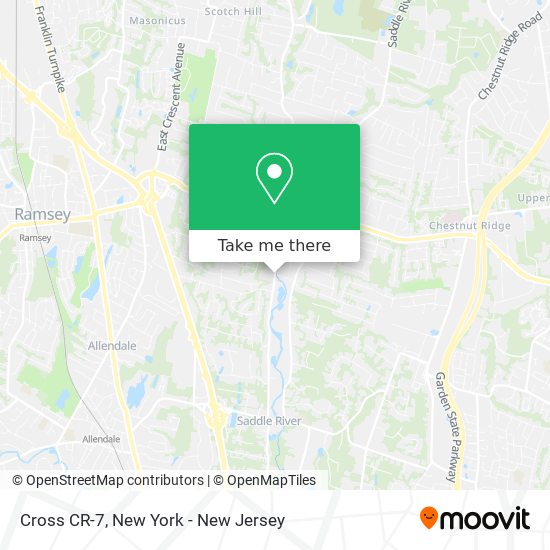 Mapa de Cross CR-7, Upper Saddle River, NJ 07458