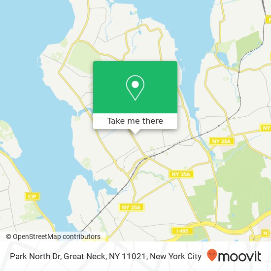 Mapa de Park North Dr, Great Neck, NY 11021