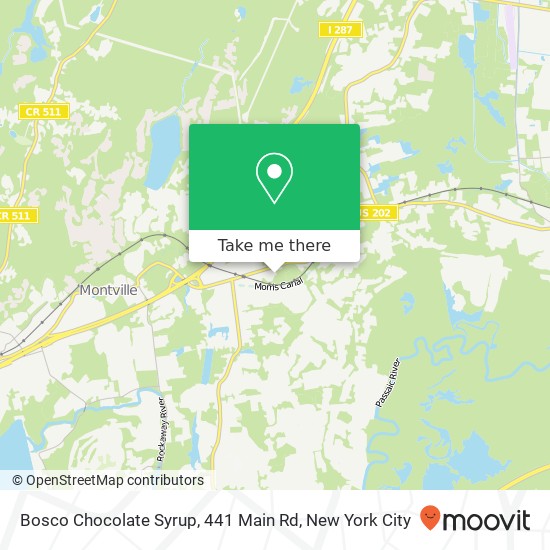 Mapa de Bosco Chocolate Syrup, 441 Main Rd