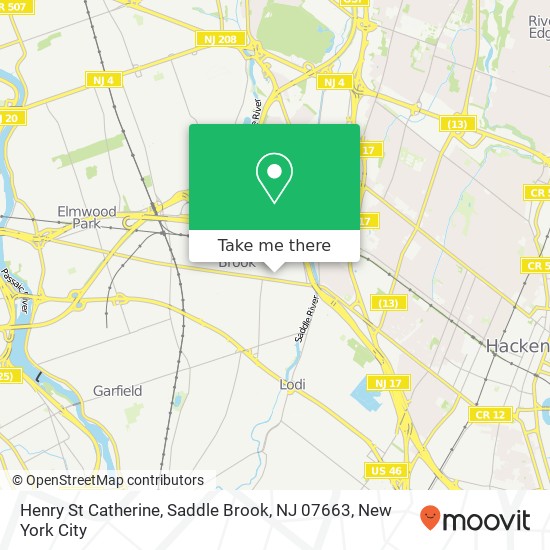 Henry St Catherine, Saddle Brook, NJ 07663 map