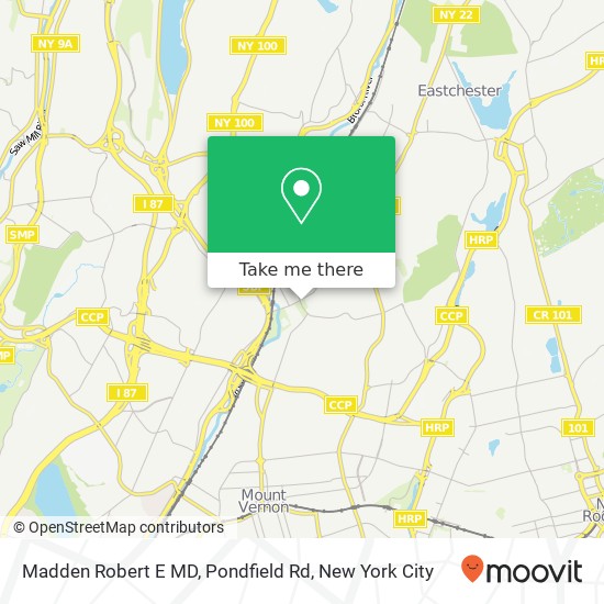 Madden Robert E MD, Pondfield Rd map