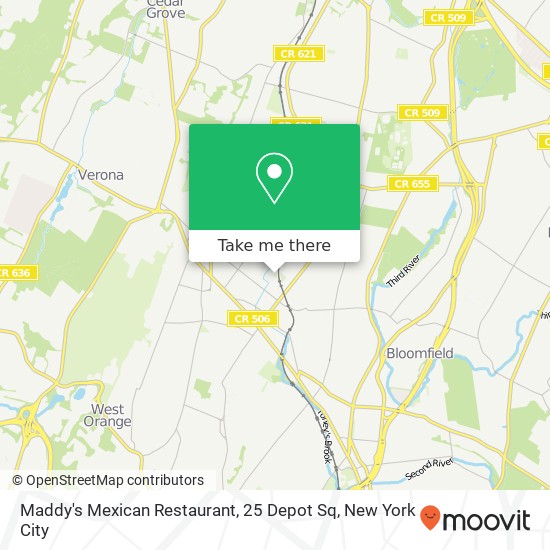 Mapa de Maddy's Mexican Restaurant, 25 Depot Sq