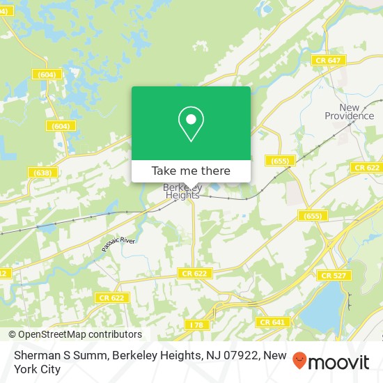 Sherman S Summ, Berkeley Heights, NJ 07922 map