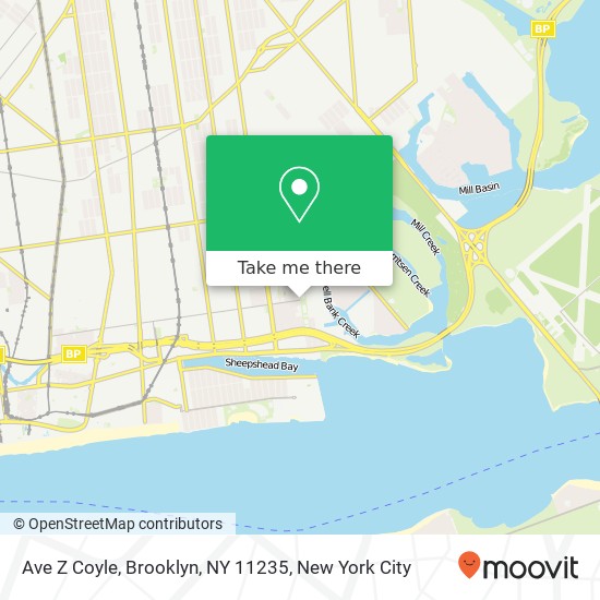Mapa de Ave Z Coyle, Brooklyn, NY 11235