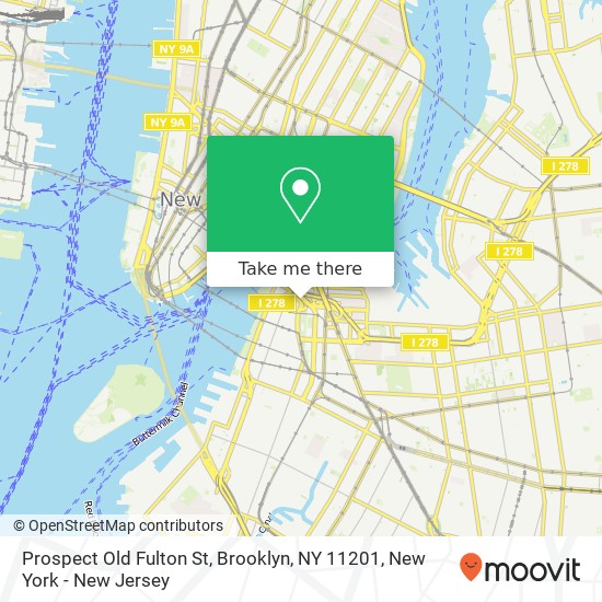 Mapa de Prospect Old Fulton St, Brooklyn, NY 11201