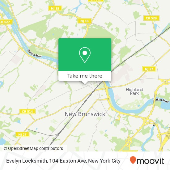 Mapa de Evelyn Locksmith, 104 Easton Ave