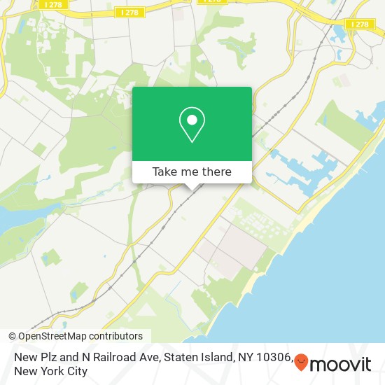 New Plz and N Railroad Ave, Staten Island, NY 10306 map