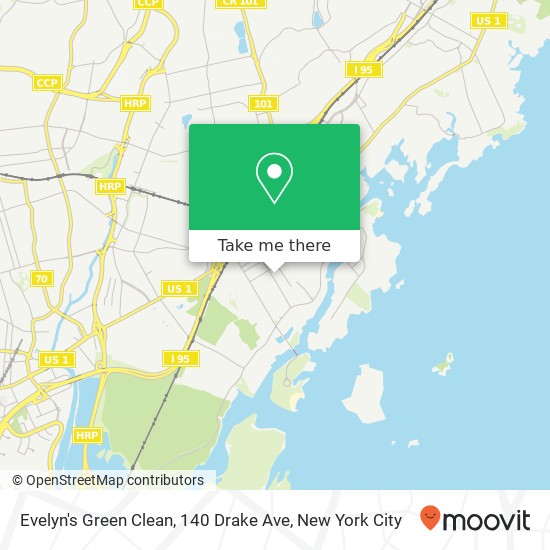 Mapa de Evelyn's Green Clean, 140 Drake Ave