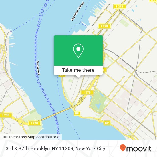 Mapa de 3rd & 87th, Brooklyn, NY 11209