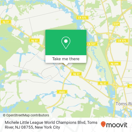 Michele Little League World Champions Blvd, Toms River, NJ 08755 map