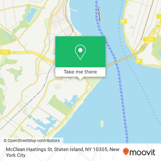 Mapa de McClean Hastings St, Staten Island, NY 10305