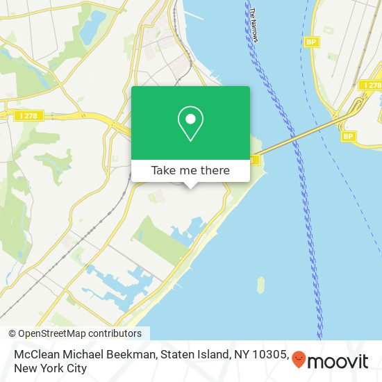 Mapa de McClean Michael Beekman, Staten Island, NY 10305