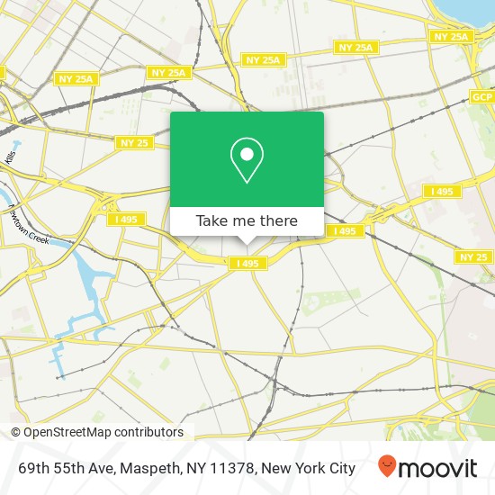 Mapa de 69th 55th Ave, Maspeth, NY 11378